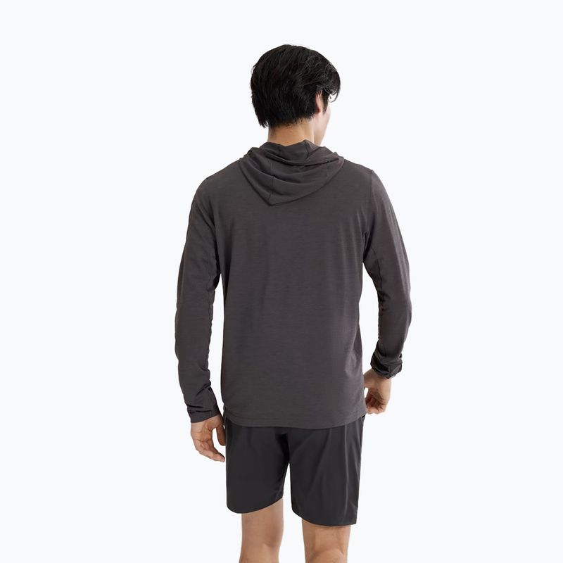 Férfi hosszú ujjú Arc'teryx Cormac kapucnis pulóver fekete melír 2