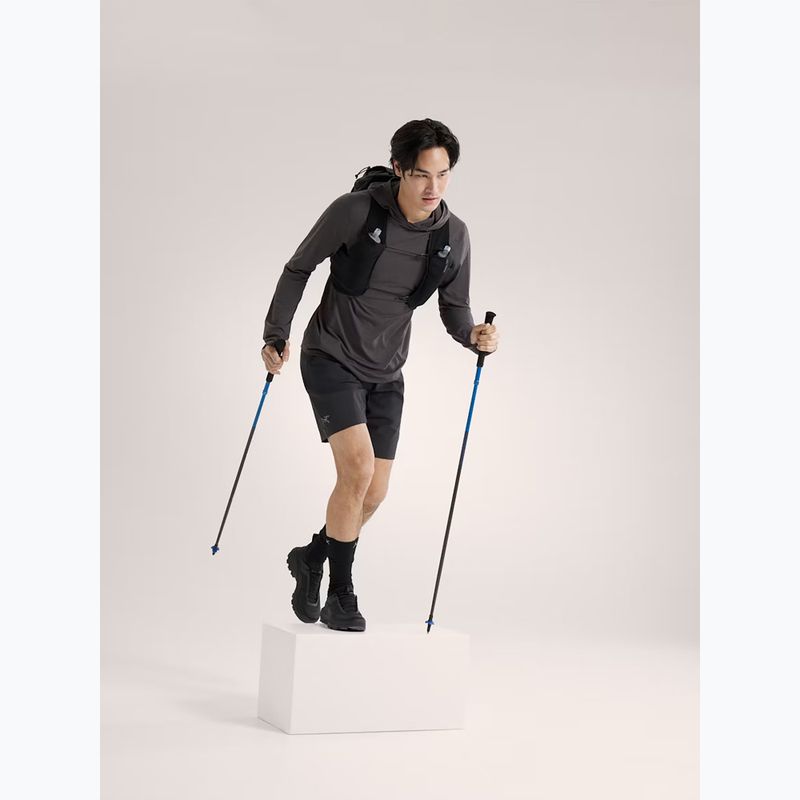 Férfi hosszú ujjú Arc'teryx Cormac kapucnis pulóver fekete melír 6