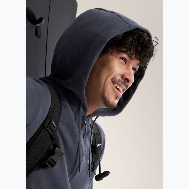 Férfi trekking polár pulóver Arcteryx Emblem Fleece Full-Zip Hoody dark stratus 5