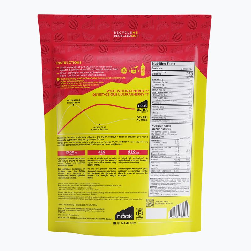 Näak Ultra Energy Drink Mix 720 g görögdinnye 2