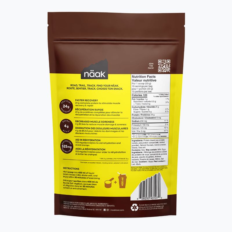 Whey Näak Ultra Recovery fehérjepor 500 g csokoládéval 2