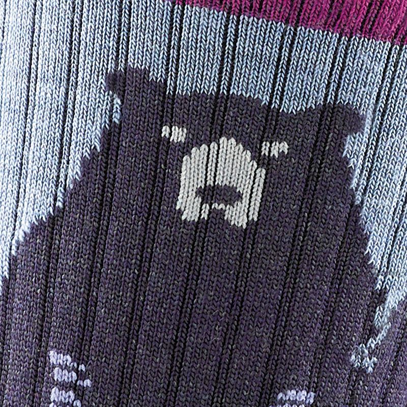Női zokni Darn Tough Bear Town Micro Crew Cushion lila 2