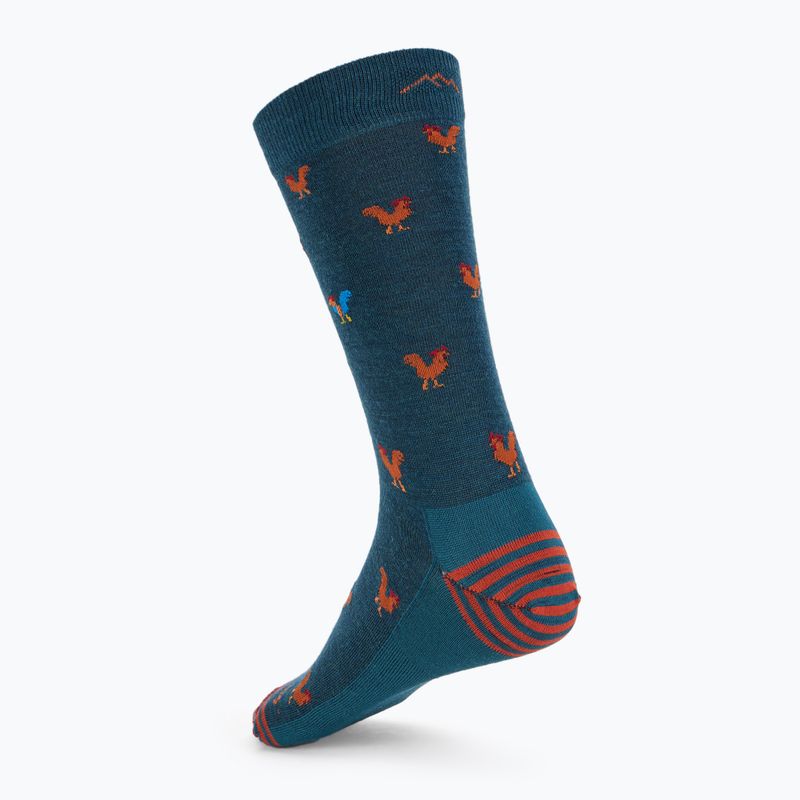 Férfi zokni Darn Tough Strut Crew dark teal 2