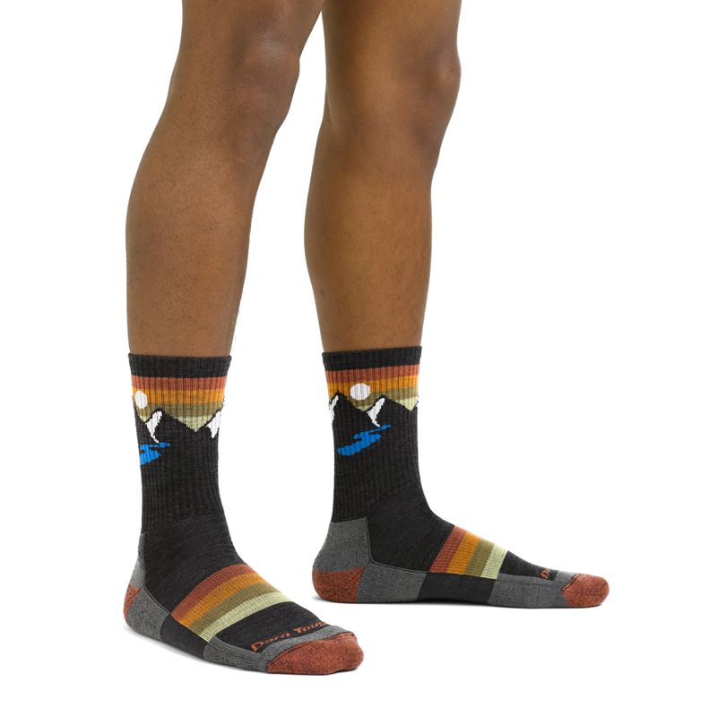 Férfi zokni Darn Tough Sunset Ridge Micro Crew Lightweight with Cushion charcoal 2