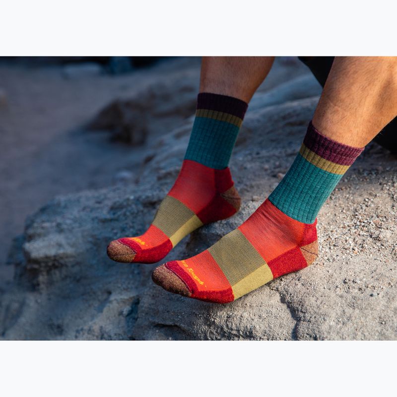 Férfi trekking zokni Darn Tough Heady Stripe teal 2