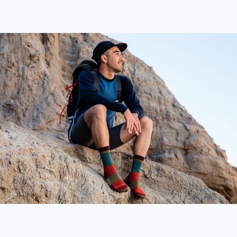 Férfi trekking zokni Darn Tough Heady Stripe teal 3