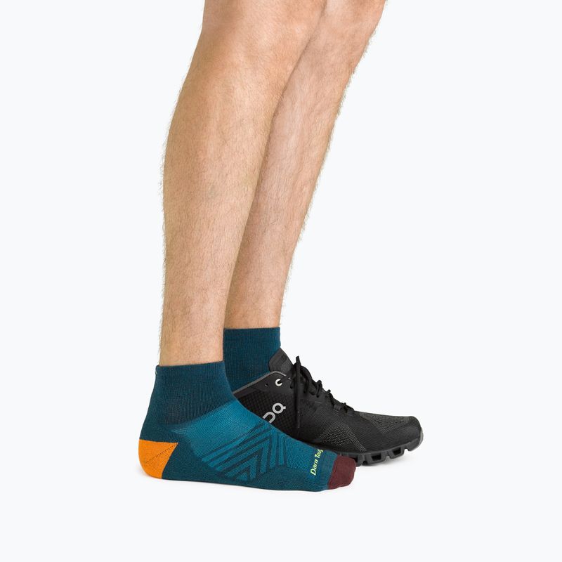 Női zokni Darn Tough Run 1/4 párna sötét türkiz 2