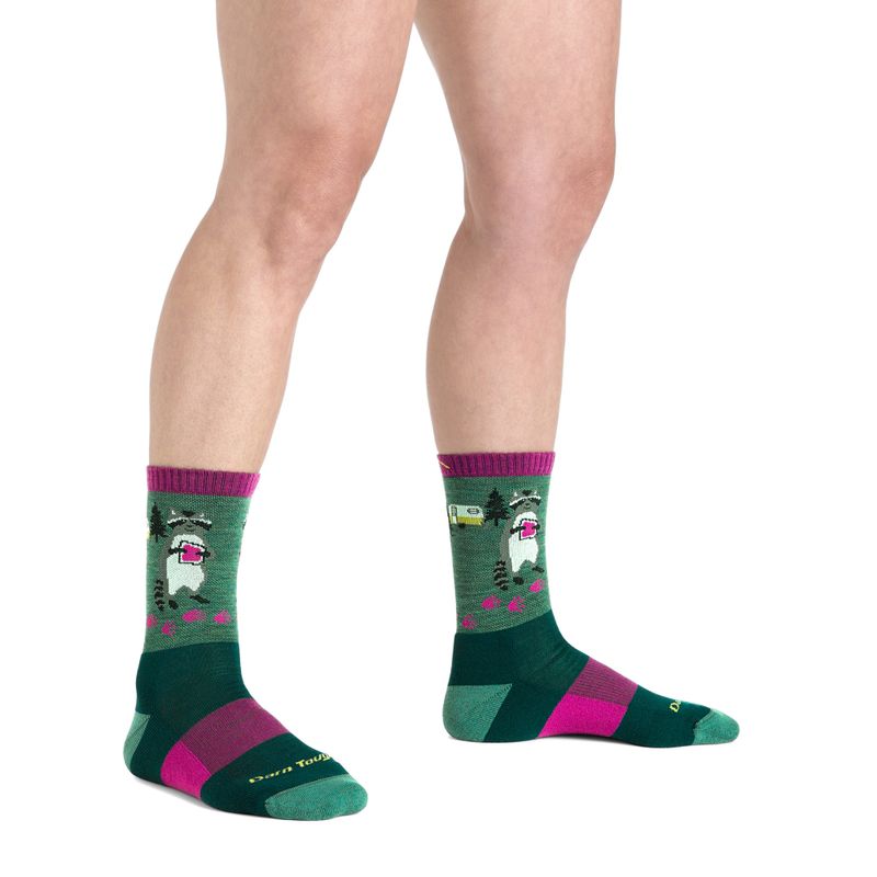 Női zokni Darn Tough Critter Club Micro Crew Cushion moss 2
