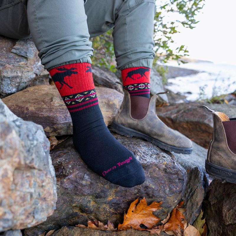 Férfi zokni Darn Tough VanGrizzle Boot Sock Cushion moose black 5