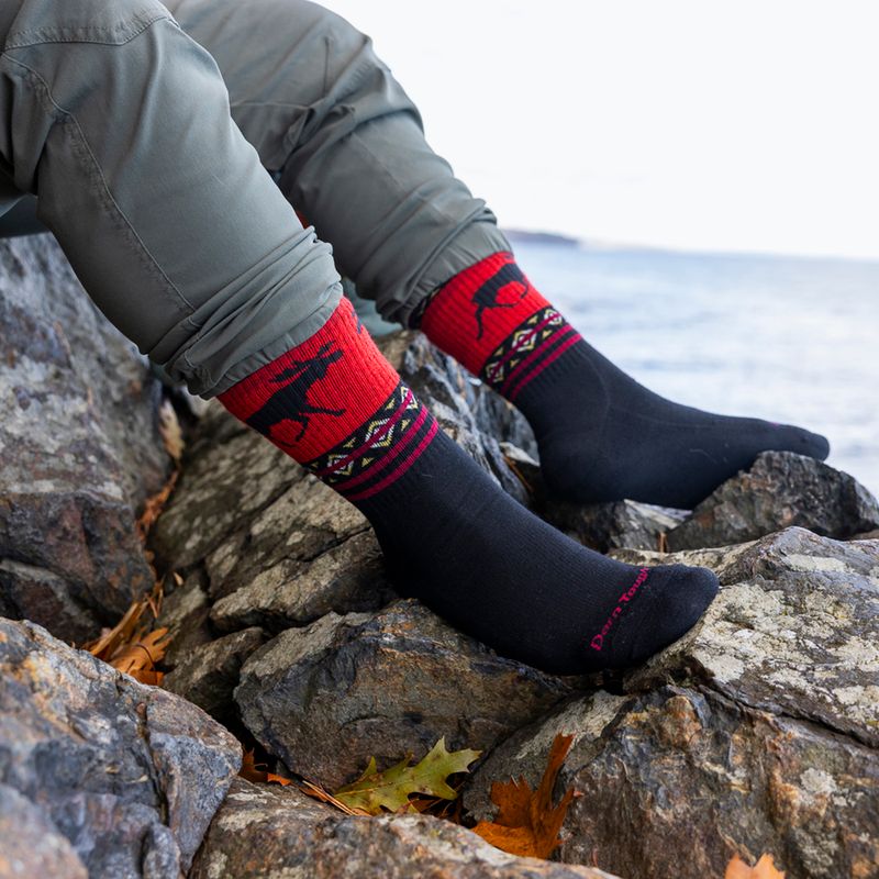 Férfi zokni Darn Tough VanGrizzle Boot Sock Cushion moose black 6