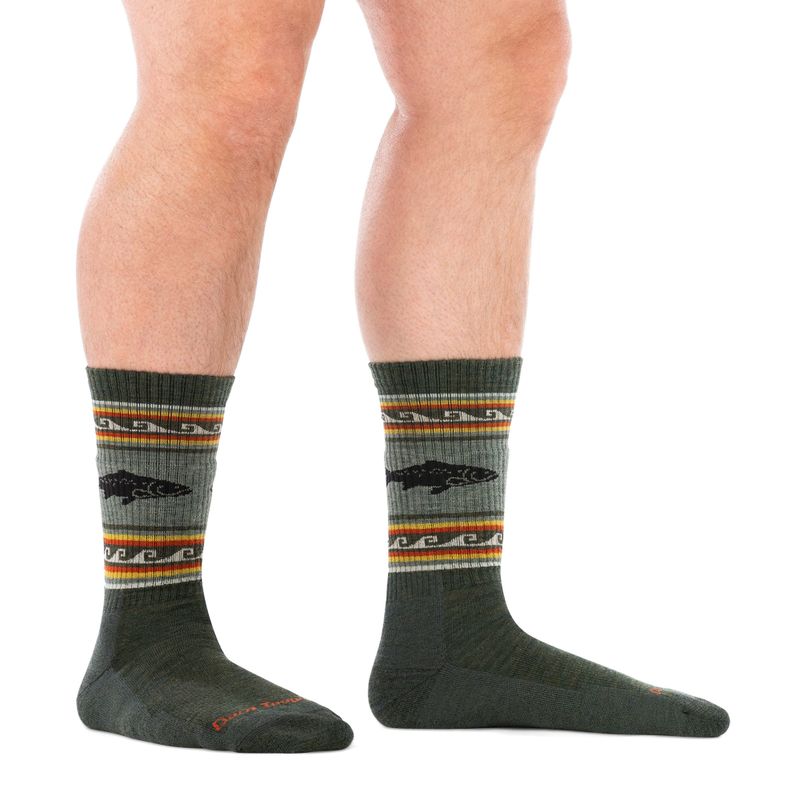 Férfi zokni Darn Tough VanGrizzle Boot Sock Cushion trout river 2
