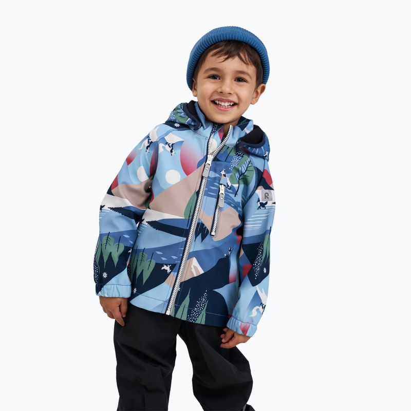 Reima gyermek softshell kabát Vantti kék óceán 9