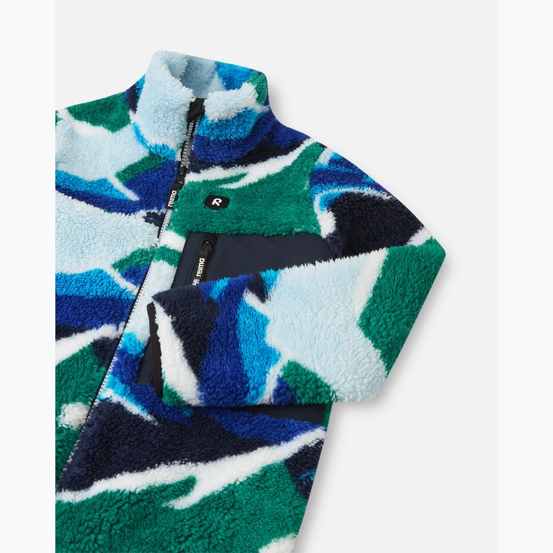 Reima Turilas mélyebb zöld gyermek fleece kapucnis pulóver 3