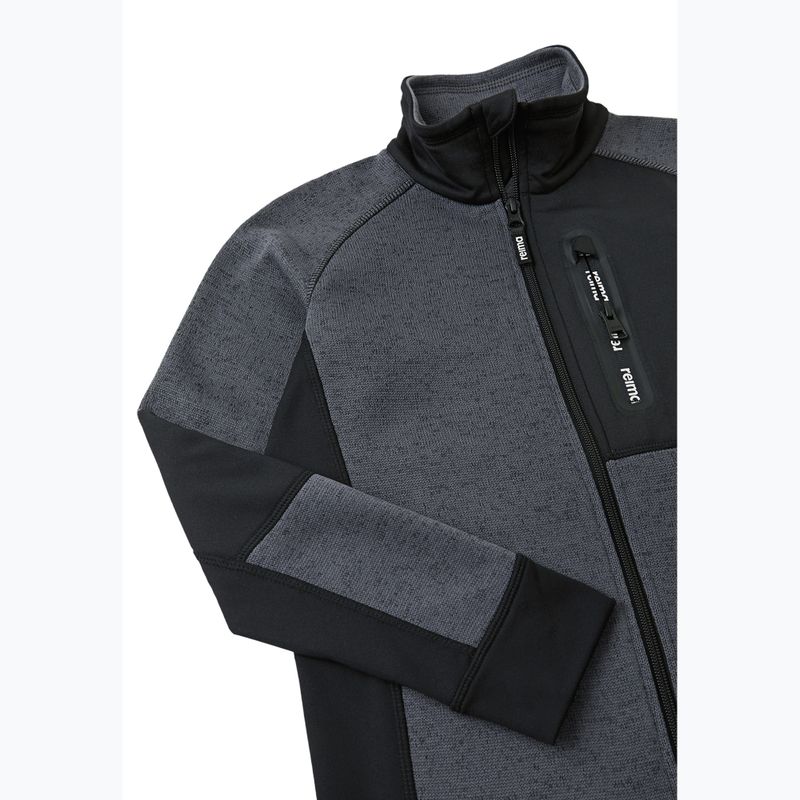 Gyerek polár pulóver Reima Liukuen soft black 3