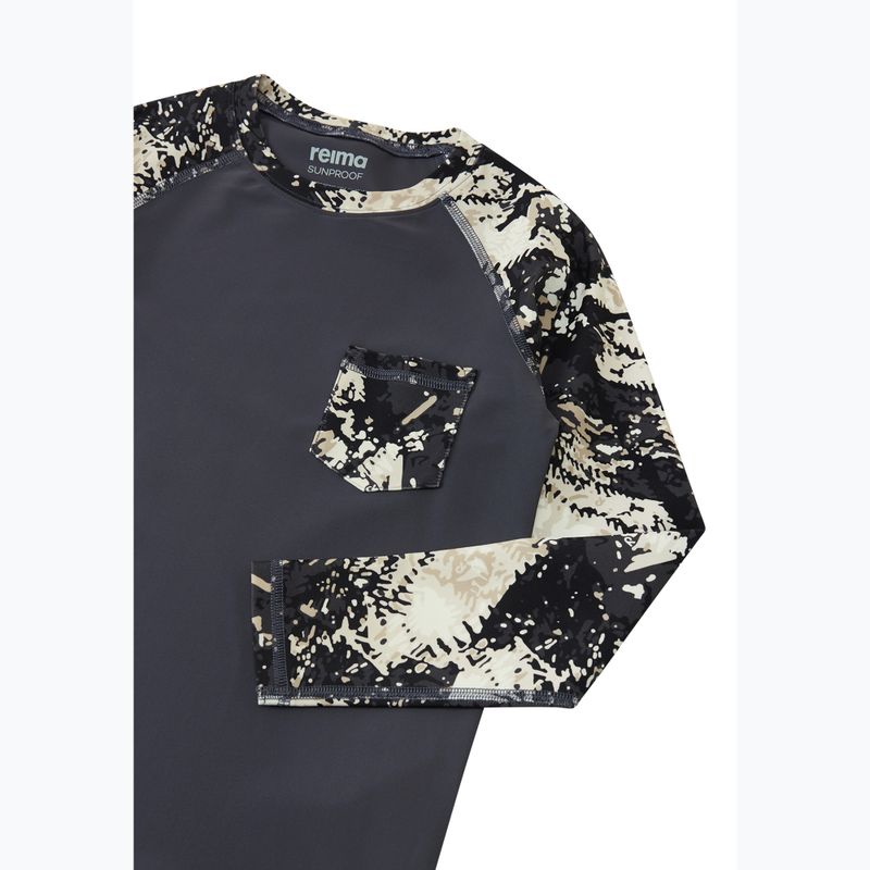 Gyerek úszó hosszú ujjú felső Reima Kroolaus soft black 3