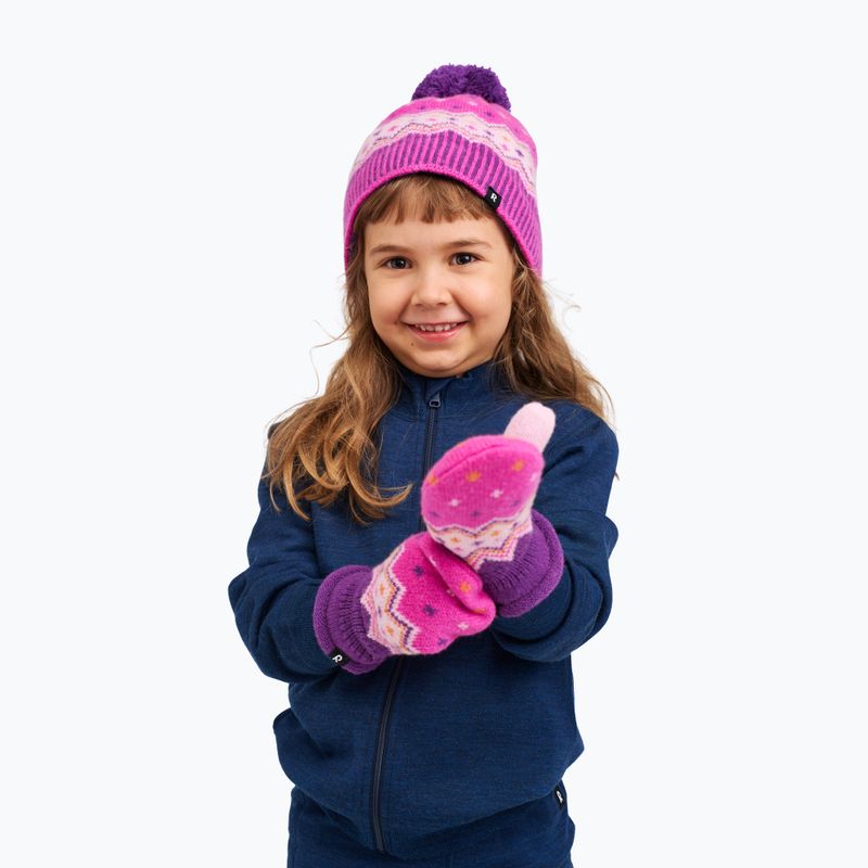 Gyerek téli sapka Reima Pohjoinen plum purple 4