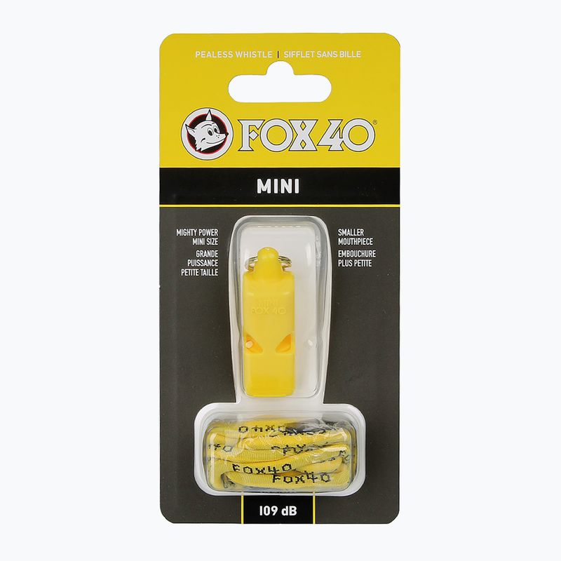 Fox 40 Mini Safety yellow síp zsinórral 2