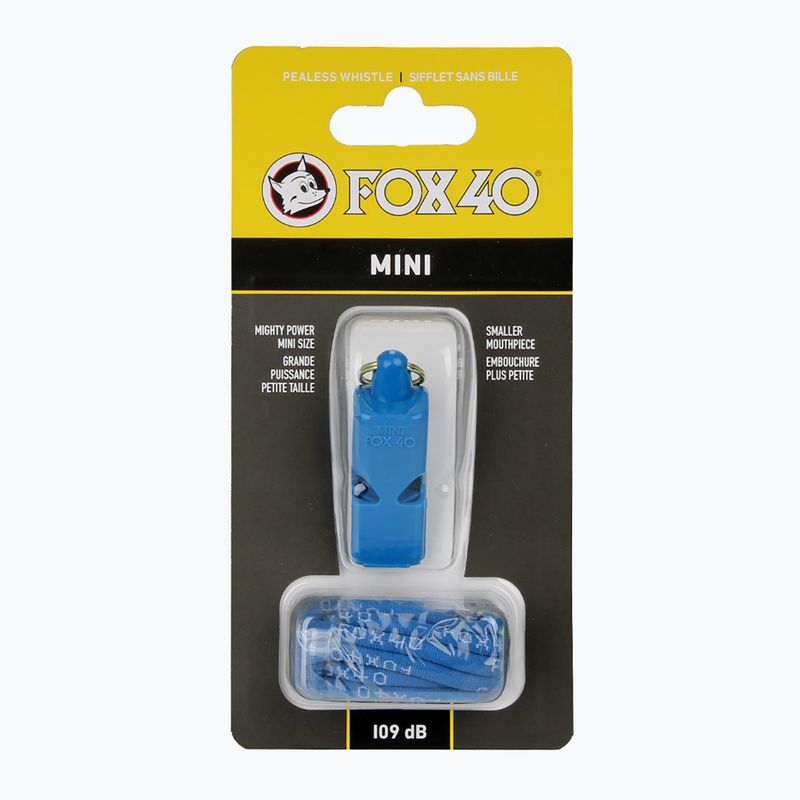 Fox 40 Mini Safety blue síp zsinórral 2