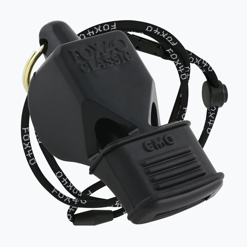 Síp zsinórral Fox 40 Classic CMG Safety fekete 9603