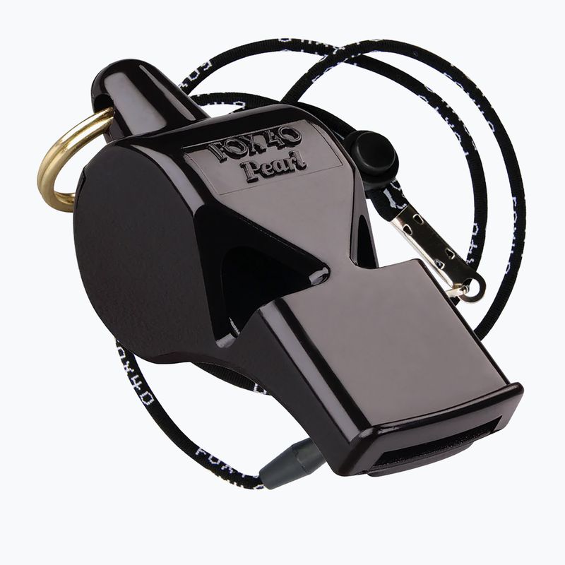 Síp zsinórral Fox 40Pearl Safety fekete 9703