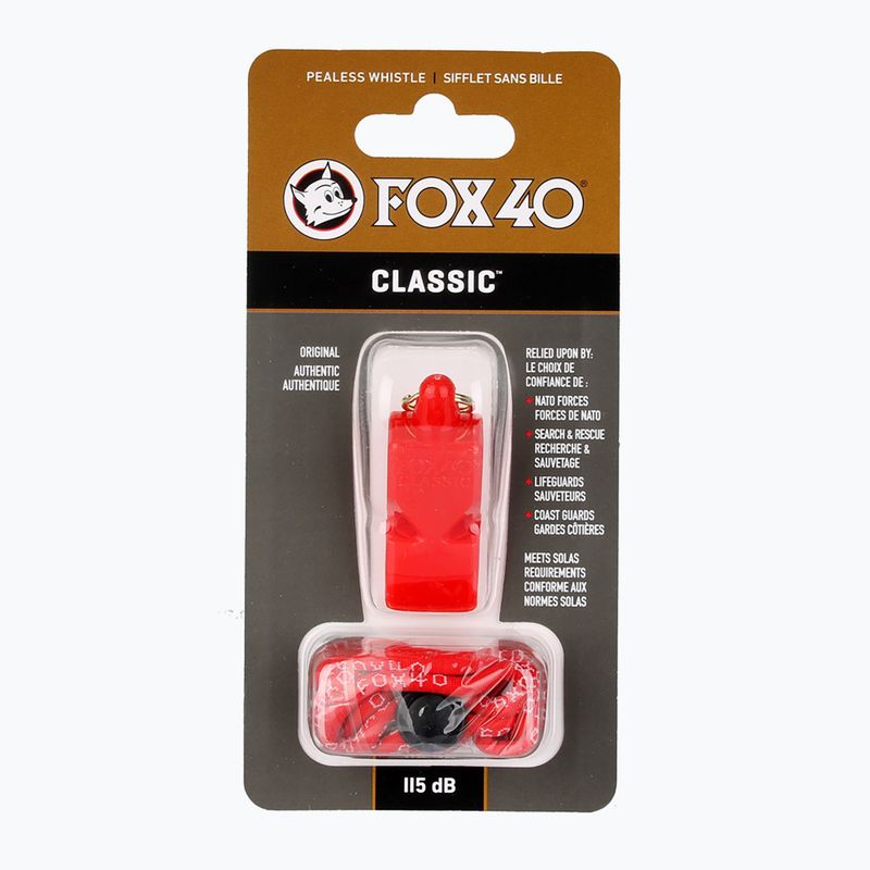 Fox 40 Classic Safety red síp zsinórral 2
