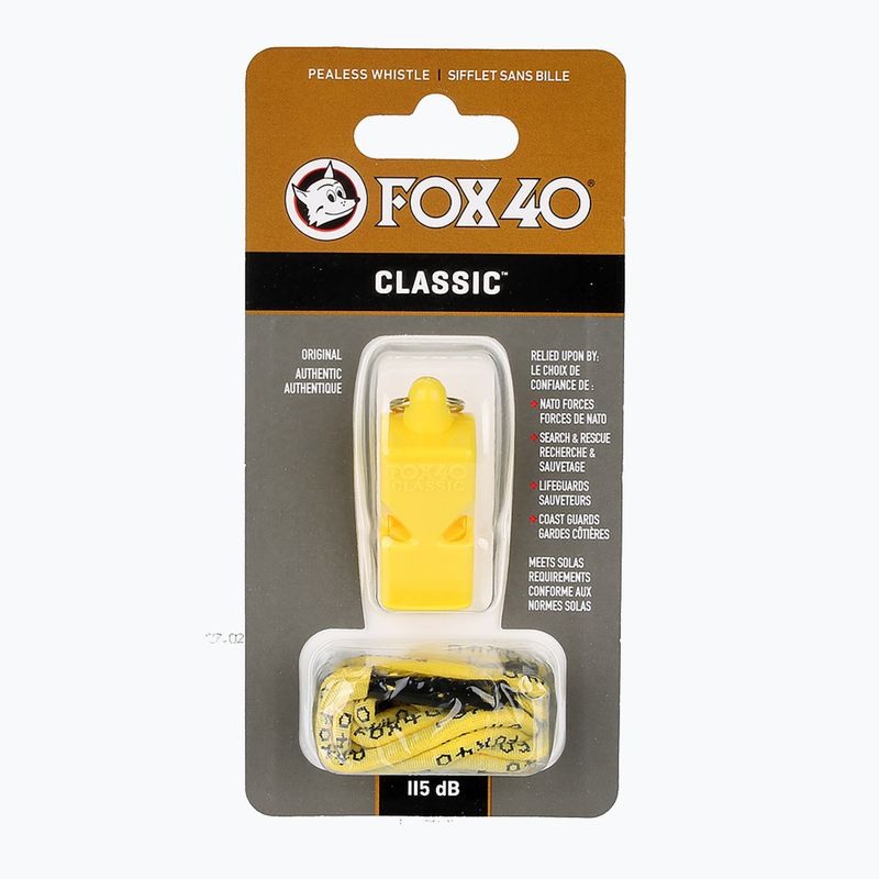 Fox 40 Classic Safety yellow síp zsinórral 2