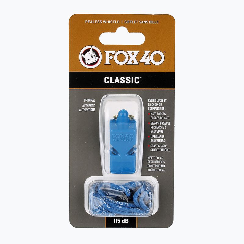Fox 40 Classic Safety blue síp zsinórral 2