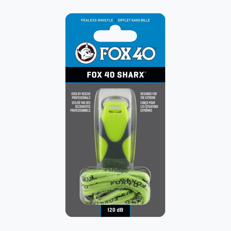 Fox 40 Sharx Safety neon/grey síp zsinórral