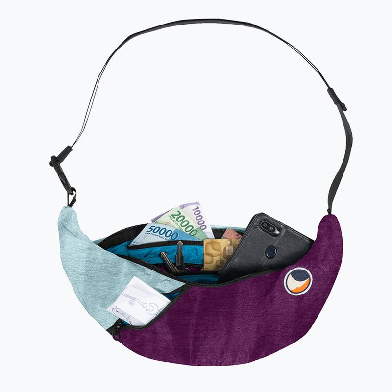 Ticket To The Moon Upcycled Sling válltáska szilva/felhő 2