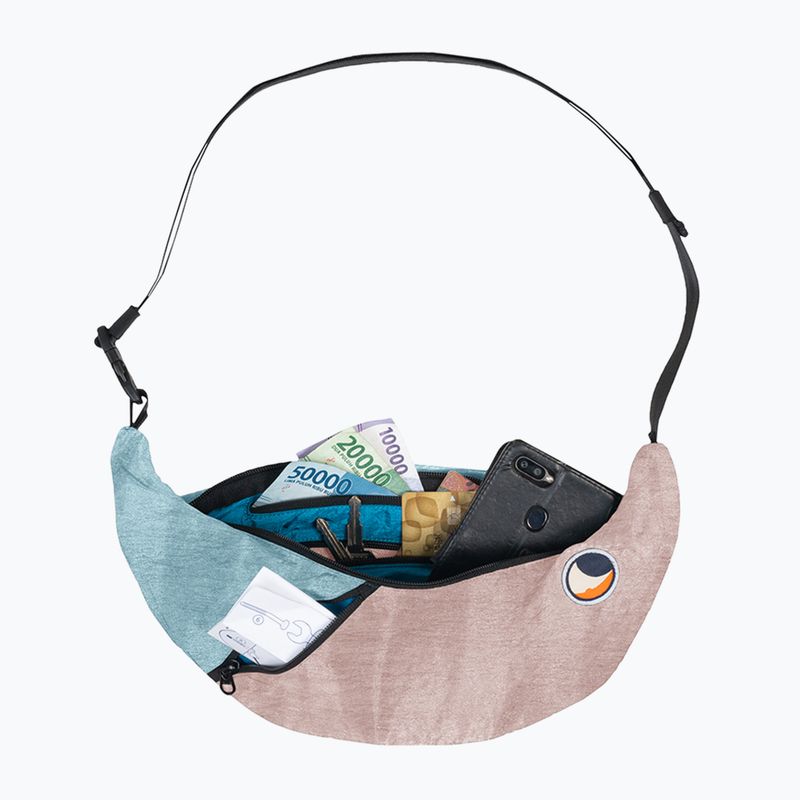 Ticket To The Moon Upcycled Sling táska barack/felhő válltáska