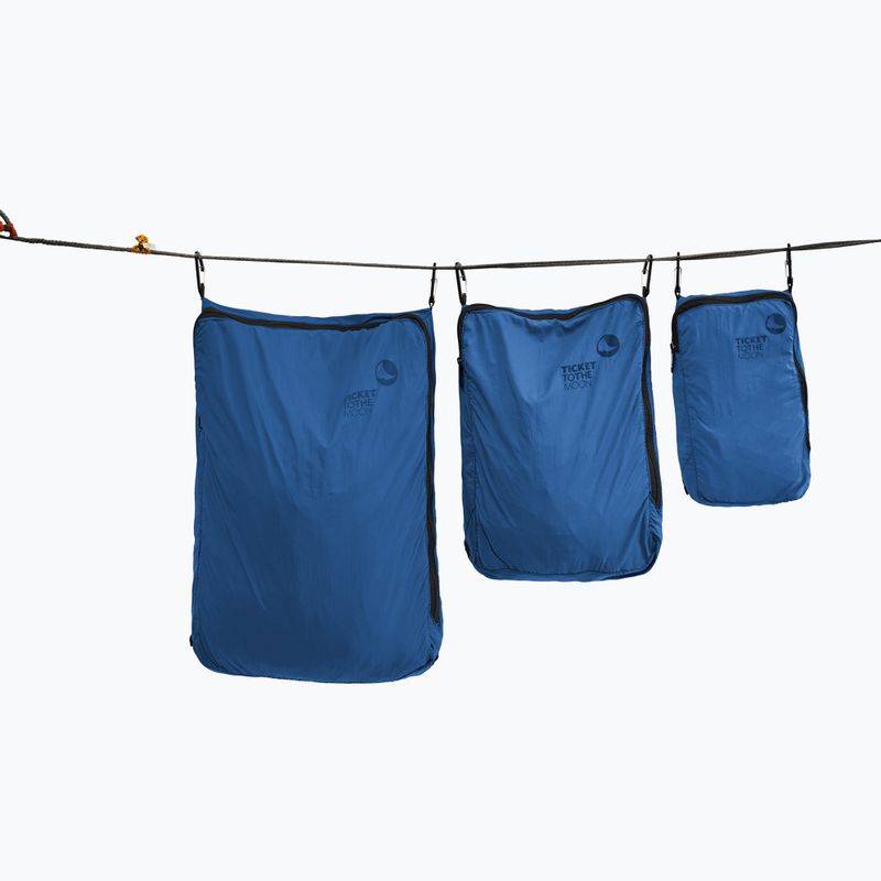 Szerokie etui na akcesoria Ticket To The Moon Travel Cube Set 3 pcs. lightest blue/blue 2