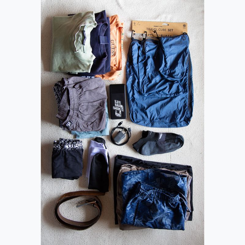 Szerokie etui na akcesoria Ticket To The Moon Travel Cube Set 3 pcs. lightest blue/blue 7