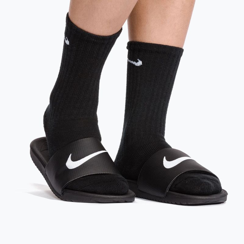 Gyerek papucsok Nike Kawa black/white 8