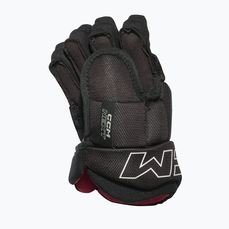 Gyerek jégkorong kesztyűk CCM Next YT Gloves black/white 2
