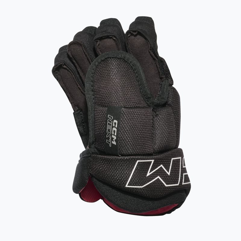 Gyerek jégkorong kesztyűk CCM Next JR Gloves black/white 2