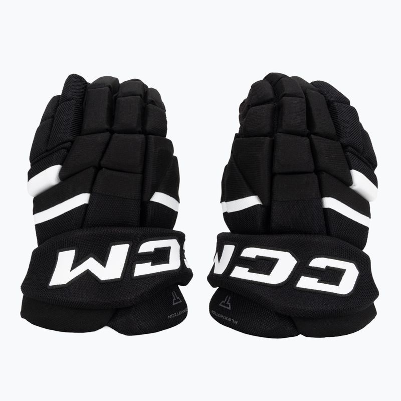 Gyerek jégkorong kesztyűk CCM Tacks XR80 JR Gloves black/white 2
