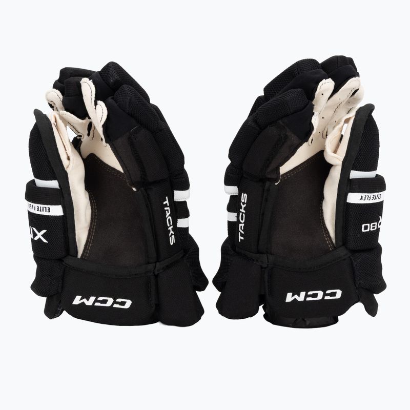 Gyerek jégkorong kesztyűk CCM Tacks XR80 JR Gloves black/white 3