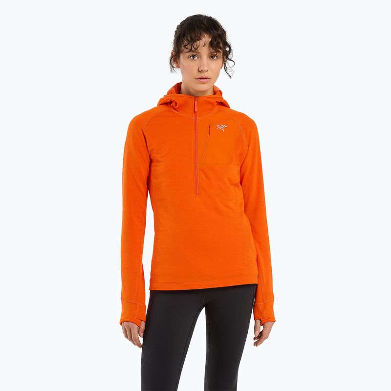 Arc'teryx női trekking pulóver Delta Half Zip Hoody narancssárga 29606