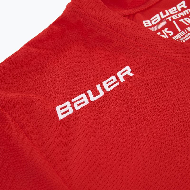 Gyerek jégkorong hosszú ujjú Bauer Flex Practice Jersey Jr red 4