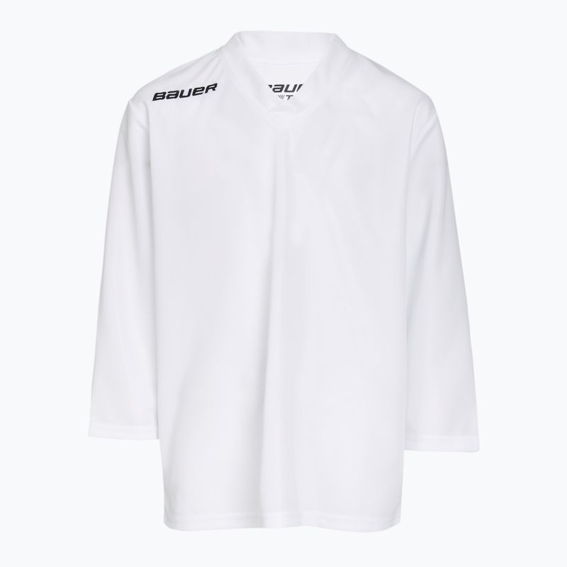 Gyerek hosszú ujjú jégkorong edzésmez Bauer Flex Practice Jersey Jr white