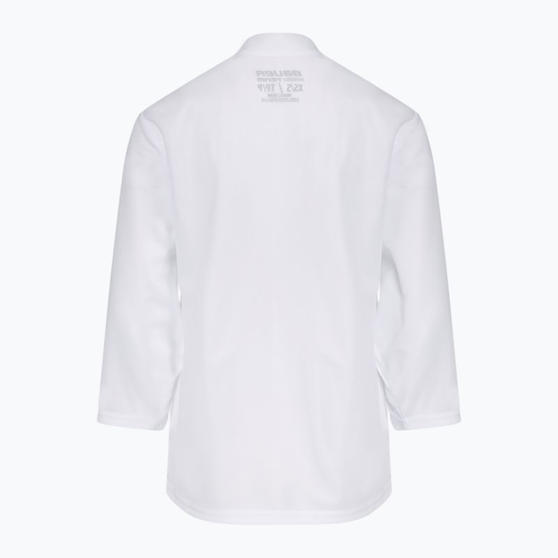 Gyerek hosszú ujjú jégkorong edzésmez Bauer Flex Practice Jersey Jr white 2
