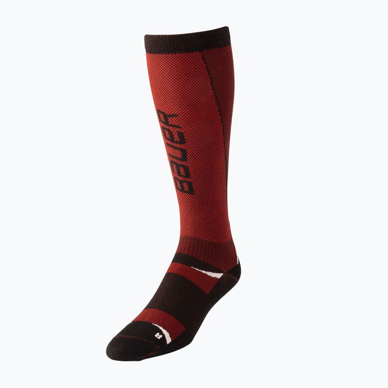 Zokni Bauer Vapor Pro Skate Sock-Sr red/black 2