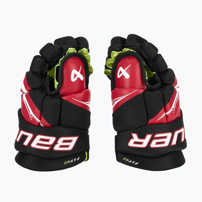Gyerek jégkorongkesztyű Bauer Vapor Fly40 Jr black/red 4