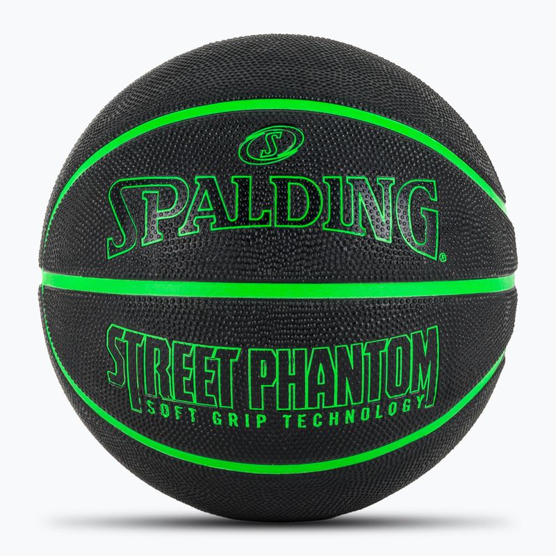 Spalding Phantom kosárlabda fekete/zöld 6-os méret