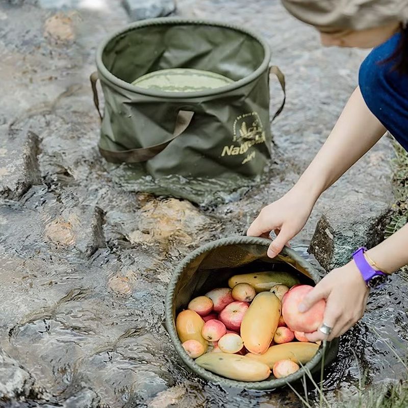 Összecsukható vödör Naturehike NH20SJ040 20 l army green 2