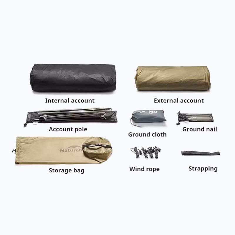 Túrasátor 1-osobowy Naturehike Mongar UL1 15D moon rock sand 3