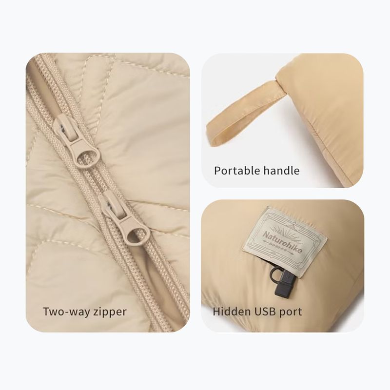 Fűtött takaró Naturehike SK90 M cloud gray 2