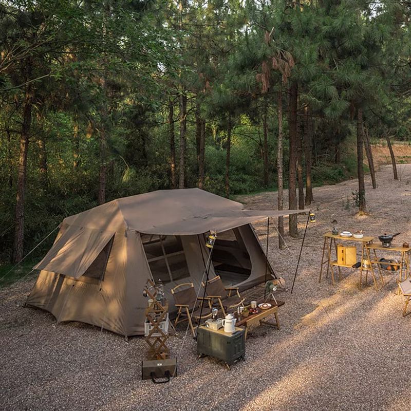 Kempingsátor 4-osobowy Naturehike Village 13 Ridge Ultimate Edition brown/ti black 5