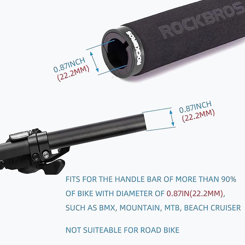 Kormány markolatok Rockbros BT1001 Handlebar Grips black 4