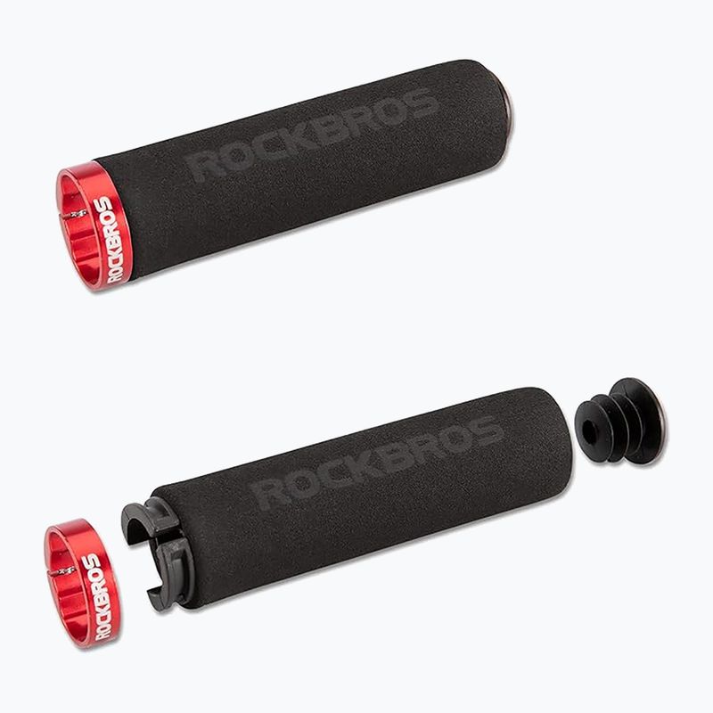 Kormány markolatok Rockbros BT1001 Handlebar Grips black/red 2